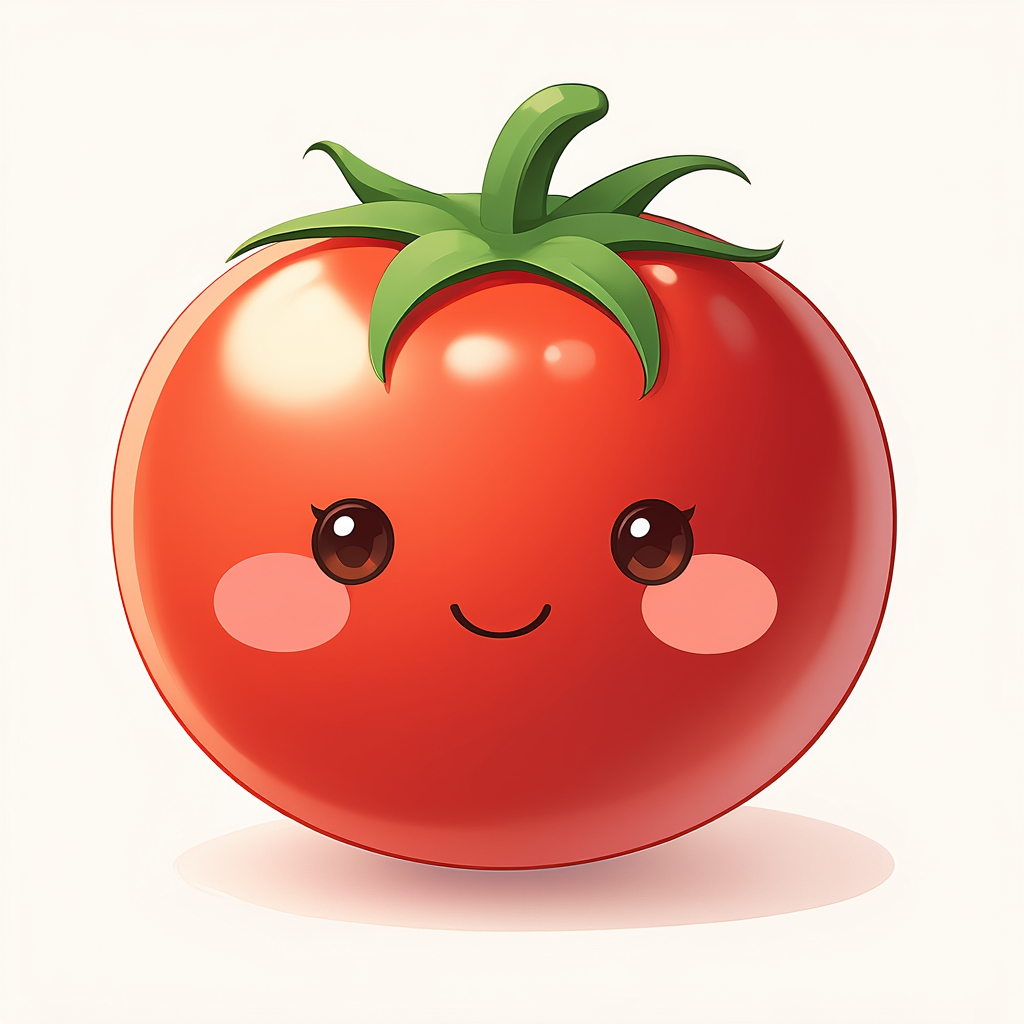 Cute chibi tomato Pomodoro character